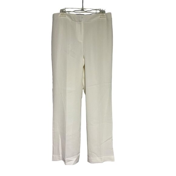 Lafayette 148 Women's Barrow Classic Fit Straight Leg Trouser Pants Cream S10 - Picture 1 of 6